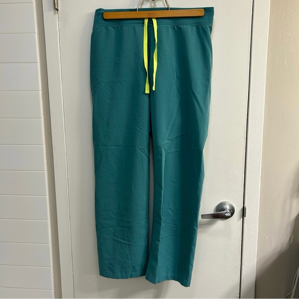 Figs Livingston Basic Teal Scrub Pants S PETITE